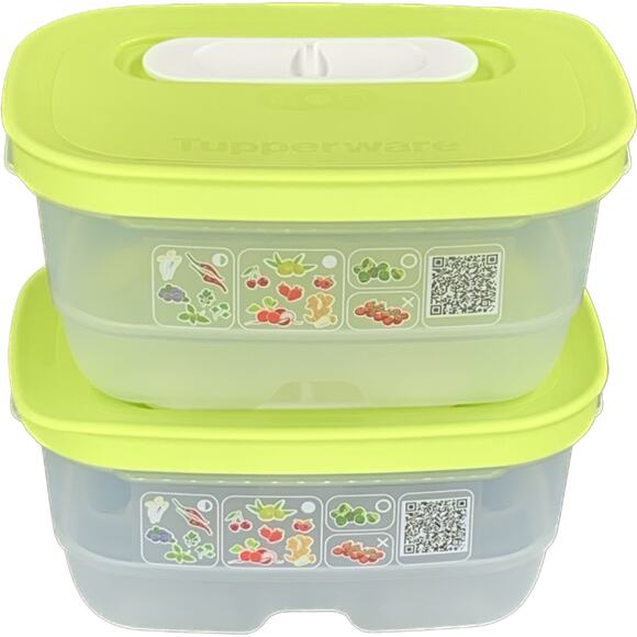 Tupperware FridgeSmart Containers Set Mini 1.5 Cup 375 mL Fresh Produce New - Picture 1 of 7